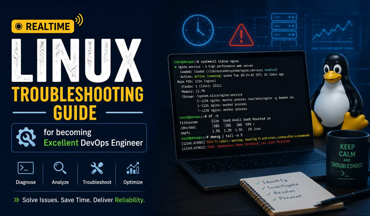 Realtime Linux Troubleshooting Guide for becoming Excellent DevOps Engineer